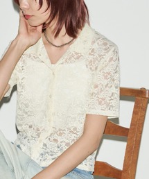 Auntie Rosa Holiday | レースショートスリーブシャツ(シャツ/ブラウス)