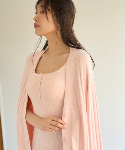 SNIDEL HOME（スナイデルホーム）の「【Creamy Touch】カーディガン（ルームウェア/パジャマ・レディース・サーモンピンク/ダークグレー/アイボリー・FREE）」の8枚目の写真