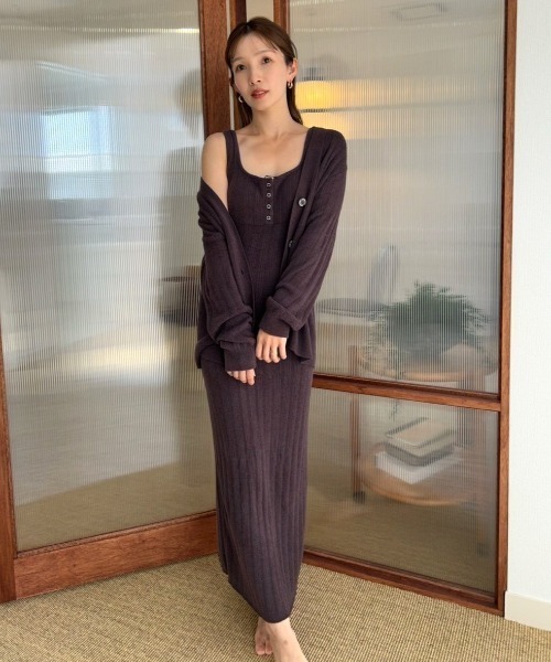 SNIDEL HOME（スナイデルホーム）の「【Creamy Touch】カーディガン（ルームウェア/パジャマ・レディース・サーモンピンク/ダークグレー/アイボリー・FREE）」の10枚目の写真