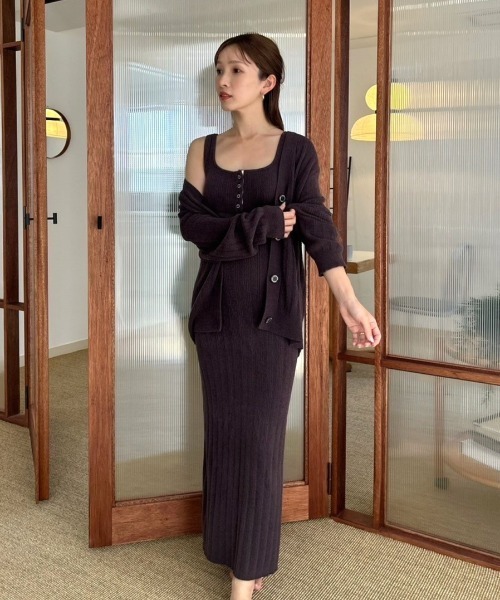 SNIDEL HOME（スナイデルホーム）の「【Creamy Touch】カーディガン（ルームウェア/パジャマ・レディース・サーモンピンク/ダークグレー/アイボリー・FREE）」の12枚目の写真