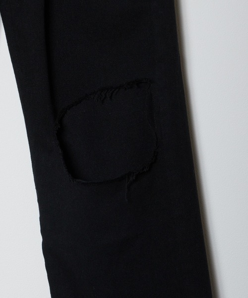 Chick（チック）の「Cut Out Straight Denim Pants / カットアウトストレートデニムパンツ（デニムパンツ・レディース・ブラック/ブルー・S/M/L）」の10枚目の写真