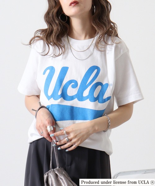 FUNALIVE(ファンアライブ)の「UCLA プリントTシャツ 半袖(Tシャツ/カットソー・メンズ・ホワイト/アッシュグレー/ブラック/ネイビー/ヘザーグレー/グレー系/ホワイト系3/ネイビー系/ホワイト系5/ホワイト系/ホワイト系1/ホワイト系2/グレー系2/ホワイト系4/ネイビー系1/グレー系1・M/L/XL)」の3枚目の写真