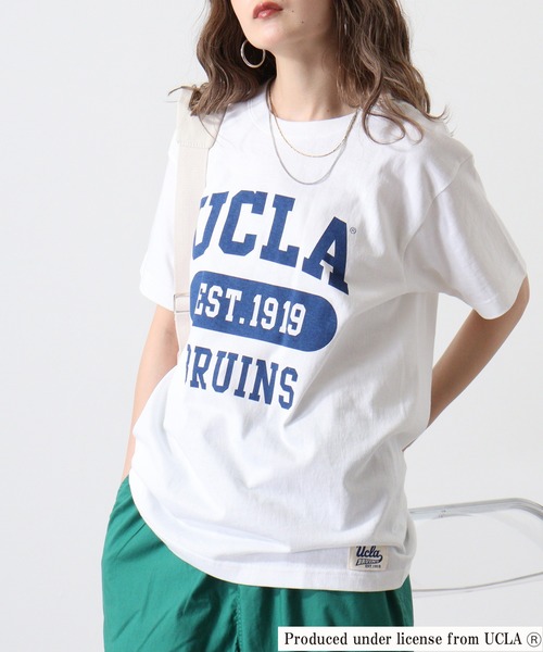FUNALIVE(ファンアライブ)の「UCLA プリントTシャツ 半袖(Tシャツ/カットソー・メンズ・ホワイト/アッシュグレー/ブラック/ネイビー/ヘザーグレー/グレー系/ホワイト系3/ネイビー系/ホワイト系5/ホワイト系/ホワイト系1/ホワイト系2/グレー系2/ホワイト系4/ネイビー系1/グレー系1・M/L/XL)」の6枚目の写真