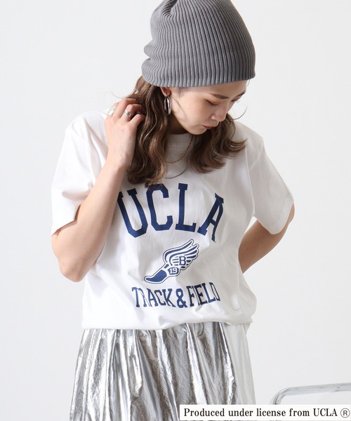 FUNALIVE(ファンアライブ)の「UCLA プリントTシャツ 半袖(Tシャツ/カットソー・メンズ・ホワイト/アッシュグレー/ブラック/ネイビー/ヘザーグレー/グレー系/ホワイト系3/ネイビー系/ホワイト系5/ホワイト系/ホワイト系1/ホワイト系2/グレー系2/ホワイト系4/ネイビー系1/グレー系1・M/L/XL)」の8枚目の写真