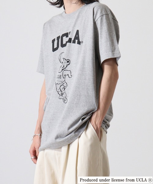 FUNALIVE(ファンアライブ)の「UCLA プリントTシャツ 半袖(Tシャツ/カットソー・メンズ・ホワイト/アッシュグレー/ブラック/ネイビー/ヘザーグレー/グレー系/ホワイト系3/ネイビー系/ホワイト系5/ホワイト系/ホワイト系1/ホワイト系2/グレー系2/ホワイト系4/ネイビー系1/グレー系1・M/L/XL)」の12枚目の写真