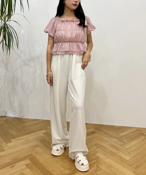 one after another NICE CLAUP（ワンアフターアナザーナイスクラップ）の「バックレースアップ2wayブラウス（シャツ/ブラウス・レディース・ブラック/オフホワイト/ピンク/ブルー・FREE）」の18枚目の写真