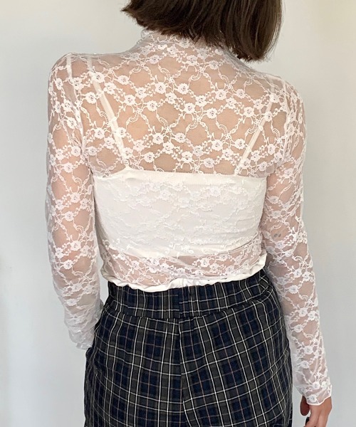 Teem Store(チームストア)の「レース シアー ハイネック(その他トップス・レディース・ブラック/アイボリー/ホワイト・F)」の19枚目の写真