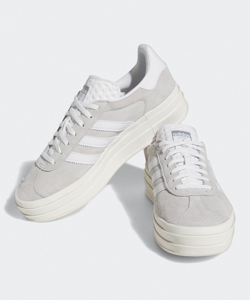adidas(アディダス)の「adidas/アディダス GAZELLE BOLD W スニーカー(スニーカー・メンズ・グレー×ホワイト/ベージュ/クリーム/ピンク/ブラック・25/24.5/24/23.5/23/26/26.5/27/27.5/28)」の13枚目の写真