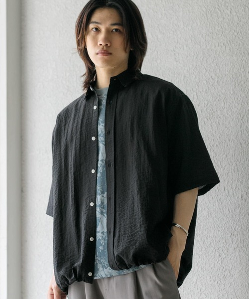 SENSE OF PLACE by URBAN RESEARCH(センスオブプレイスバイアーバンリサーチ)の「ドローコードレギュラーカラーシャツ(シャツ/ブラウス・メンズ・パープル/チャコールグレー/ブラック・LARGE/MEDIUM)」の10枚目の写真