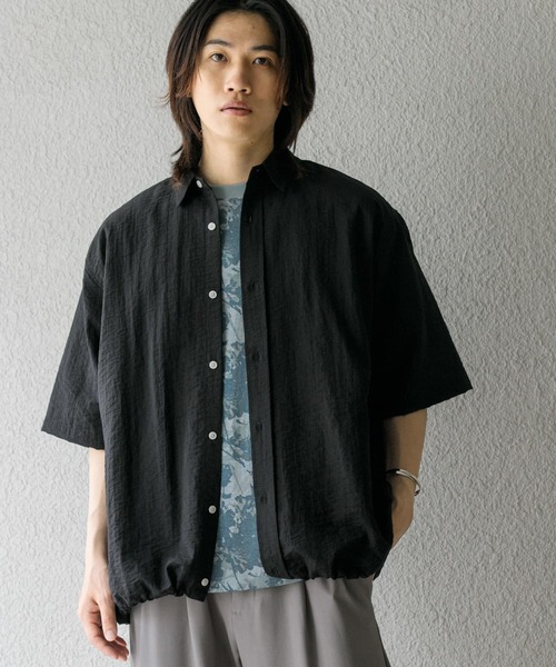 SENSE OF PLACE by URBAN RESEARCH(センスオブプレイスバイアーバンリサーチ)の「ドローコードレギュラーカラーシャツ(シャツ/ブラウス・メンズ・パープル/チャコールグレー/ブラック・LARGE/MEDIUM)」の11枚目の写真