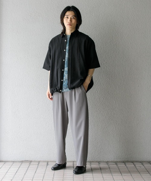 SENSE OF PLACE by URBAN RESEARCH(センスオブプレイスバイアーバンリサーチ)の「ドローコードレギュラーカラーシャツ(シャツ/ブラウス・メンズ・パープル/チャコールグレー/ブラック・LARGE/MEDIUM)」の13枚目の写真