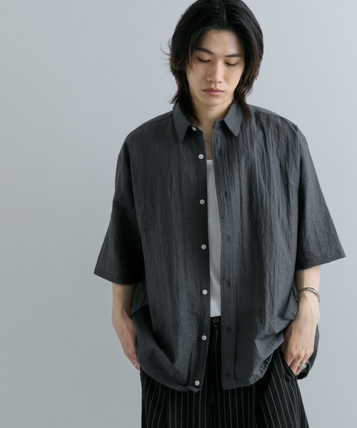 SENSE OF PLACE by URBAN RESEARCH(センスオブプレイスバイアーバンリサーチ)の「ドローコードレギュラーカラーシャツ(シャツ/ブラウス・メンズ・パープル/チャコールグレー/ブラック・LARGE/MEDIUM)」の18枚目の写真