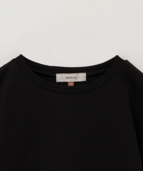 HusHusH(ハッシュアッシュ)の「HusHusH ハッシュアッシュ シルケット 袖切り替え Tシャツ(Tシャツ/カットソー・レディース・ホワイト/ベージュ/ブラック・M/L)」の12枚目の写真