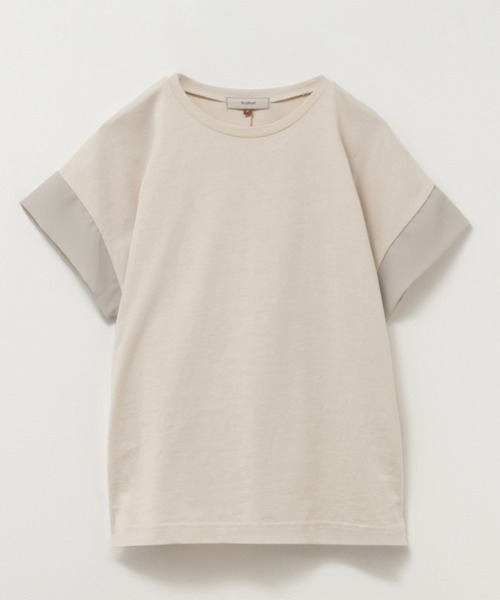 HusHusH(ハッシュアッシュ)の「HusHusH ハッシュアッシュ シルケット 袖切り替え Tシャツ(Tシャツ/カットソー・レディース・ホワイト/ベージュ/ブラック・M/L)」の15枚目の写真