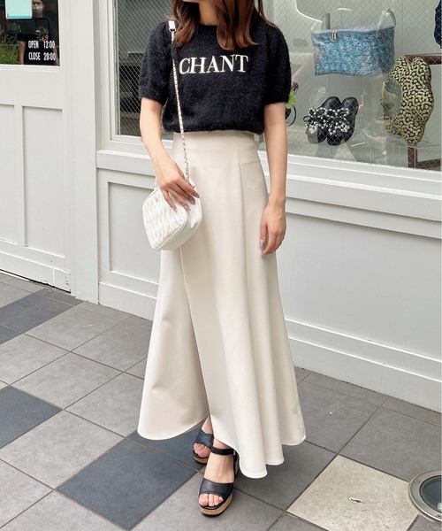 INGNI（イング）の「ロゴ刺しゅうフェザー半袖ニット（ニット/セーター・レディース・ピンク系2/グレー×ホワイト/ホワイト×ブラック/ブラック×ホワイト・M）」の22枚目の写真