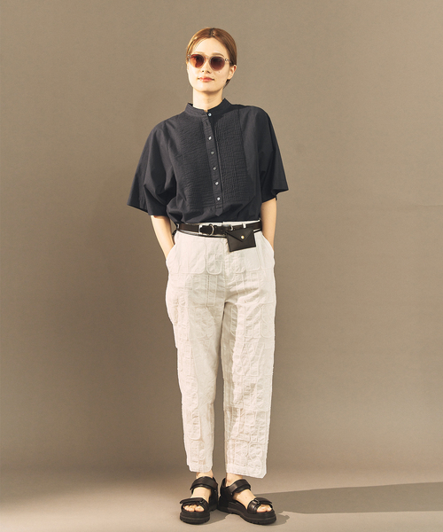 FRAMeWORK（フレームワーク）の「OUT OF FRAMe Khadi pintuck シャツ（シャツ/ブラウス・レディース・スミクロ/ホワイト・FREE）」の3枚目の写真