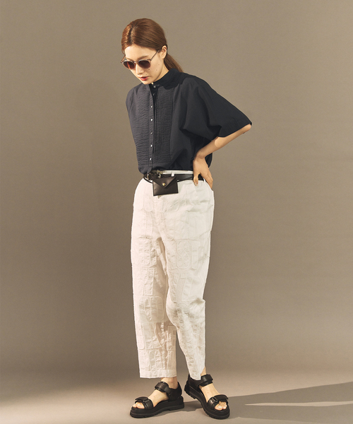 FRAMeWORK（フレームワーク）の「OUT OF FRAMe Khadi pintuck シャツ（シャツ/ブラウス・レディース・スミクロ/ホワイト・FREE）」の4枚目の写真