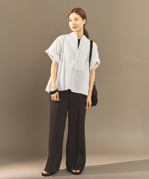 FRAMeWORK（フレームワーク）の「OUT OF FRAMe Khadi pintuck シャツ（シャツ/ブラウス・レディース・スミクロ/ホワイト・FREE）」の12枚目の写真