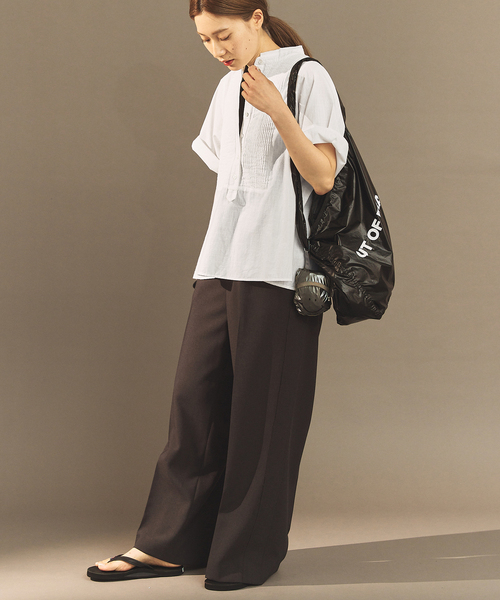 FRAMeWORK（フレームワーク）の「OUT OF FRAMe Khadi pintuck シャツ（シャツ/ブラウス・レディース・スミクロ/ホワイト・FREE）」の13枚目の写真