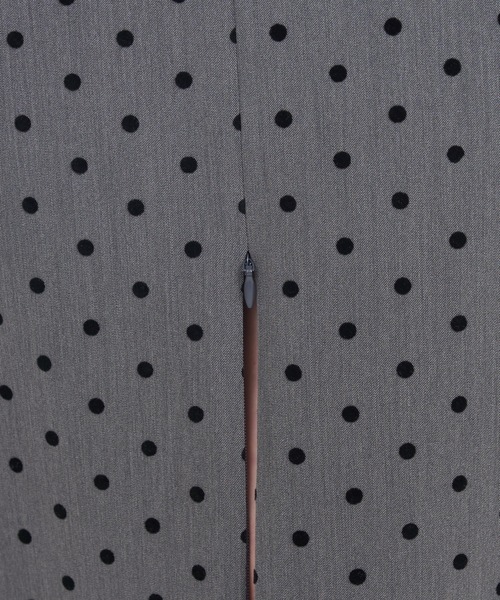 ROYAL PARTY（ロイヤルパーティー）の「スリットファスナードットタイトスカート（スカート・レディース・グレー/ブラック/その他1・FREE）」の15枚目の写真