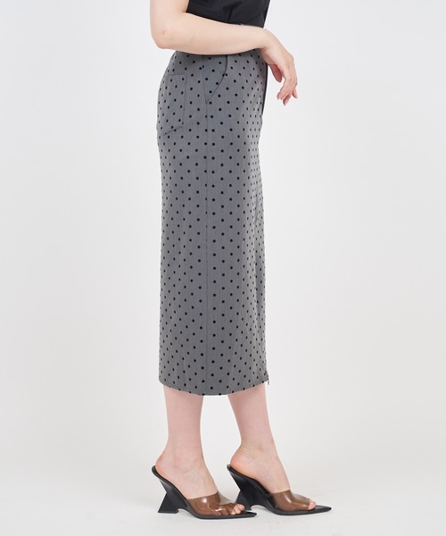 ROYAL PARTY（ロイヤルパーティー）の「スリットファスナードットタイトスカート（スカート・レディース・グレー/ブラック/その他1・FREE）」の17枚目の写真