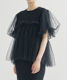 VIVIANO | 【VIVIANO/ヴィヴィアーノ】《STUDIOUS別注》Tulle Lyered T-shirt/チュールレイヤードTシャツ(Tシャツ/カットソー)
