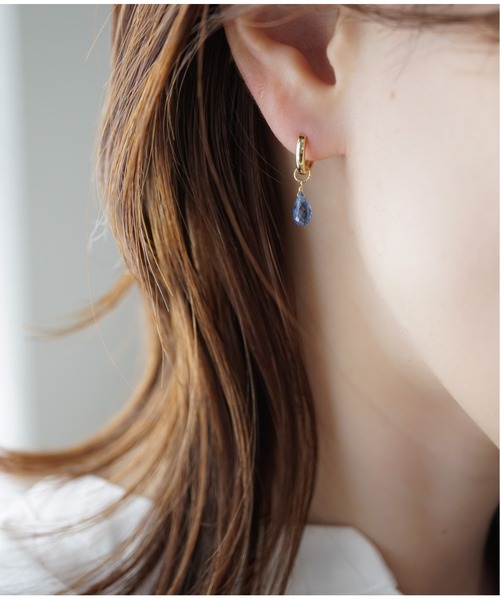 Meach.】14kgf/天然石ドロップチャーム/ピアス・イヤリング
