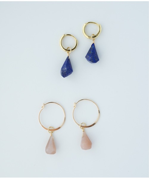 Meach.】14kgf/天然石ドロップチャーム/ピアス・イヤリング