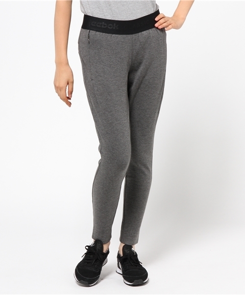 Reebok（リーボック）の「ウィメンズ リーボック スキニー スウェットパンツ Reebok WMNS 90 TREND SWEAT PANT AA3917/AA8661（その他パンツ・レディース・ブラック/ダークグレー・MEDIUM/SMALL）」の2枚目の写真