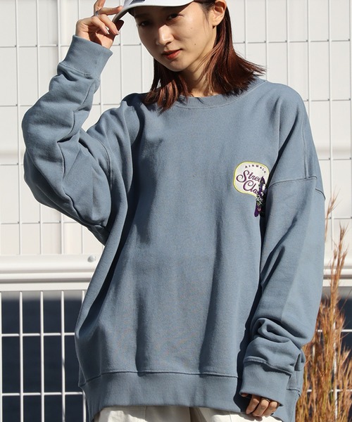 AIRWALK（エアウォーク）の「【AIRWALK/エアウォーク】裏毛 ワッペン刺繍 クルーネック スウェット トレーナー（スウェット・メンズ・オートミール/ダークパープル/ダークブルー/スミクロ・M/L/LL）」の22枚目の写真