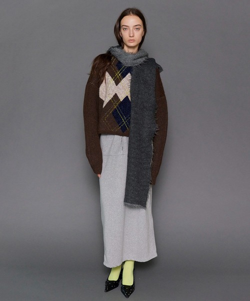 maison special マフラー チャコールグレー maison special マフラー チャコールグレー maison special マフラー