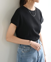 and it_ | リブフレンチスリーブシンプルカットソー(Tシャツ/カットソー)