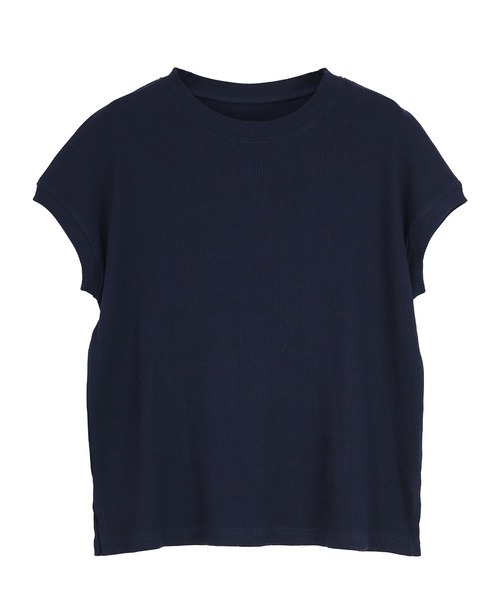 and it_(アンドイット)の「リブフレンチスリーブシンプルカットソー(Tシャツ/カットソー・レディース・オフホワイト/ブラック/グレイッシュベージュ/ベージュ/ネイビー・M/L)」の19枚目の写真