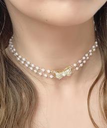 apres jour | 【apres jour×ARIAZ】2連パールリボンチョーカー(チョーカー)