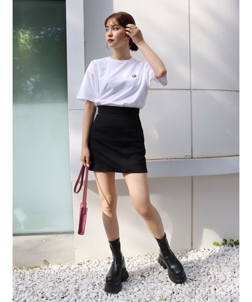 EVRIS(エヴリス)の「ハイウエストミニスカート(スカート・レディース・ブラック/グレー・SMALL/MEDIUM)」の6枚目の写真