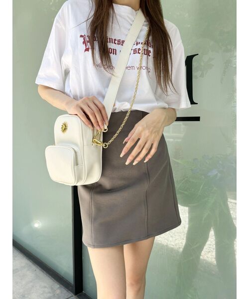 EVRIS(エヴリス)の「ハイウエストミニスカート(スカート・レディース・ブラック/グレー・SMALL/MEDIUM)」の3枚目の写真