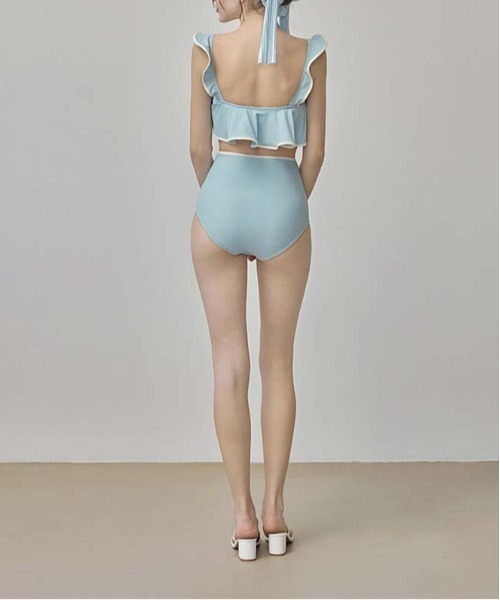 【Vikini Vender】ロマンラッフルハイウエストビキニ IVORY Vikini Vender】ロマンラッフルハイウエストビキニ IVORY