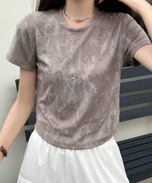 Achic(アシック)の「トップス(Tシャツ/カットソー・レディース・オフホワイト/アイボリー/ダークベージュ・M)」の3枚目の写真
