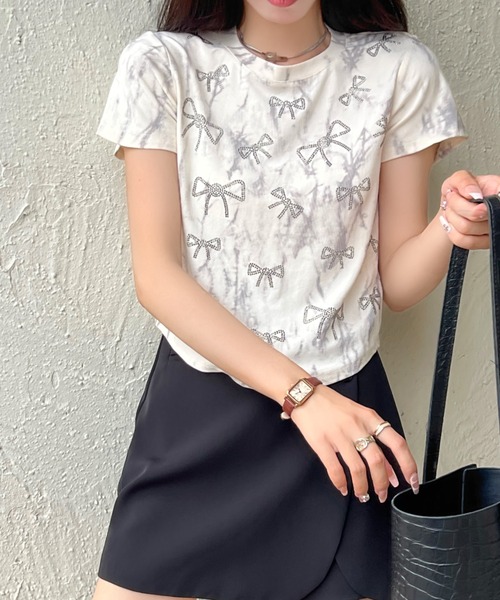 Achic(アシック)の「トップス(Tシャツ/カットソー・レディース・オフホワイト/アイボリー/ダークベージュ・M)」の5枚目の写真