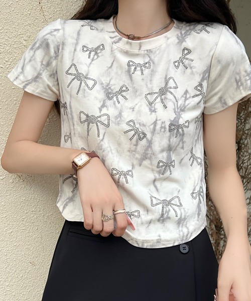 Achic(アシック)の「トップス(Tシャツ/カットソー・レディース・オフホワイト/アイボリー/ダークベージュ・M)」の6枚目の写真