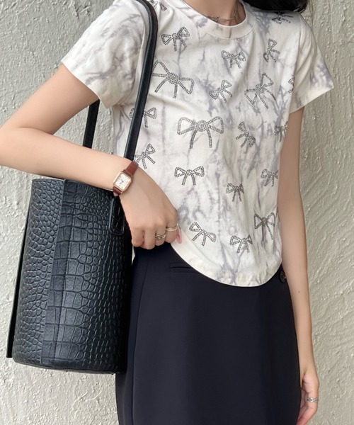 Achic(アシック)の「トップス(Tシャツ/カットソー・レディース・オフホワイト/アイボリー/ダークベージュ・M)」の7枚目の写真