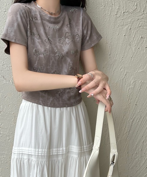 Achic(アシック)の「トップス(Tシャツ/カットソー・レディース・オフホワイト/アイボリー/ダークベージュ・M)」の8枚目の写真