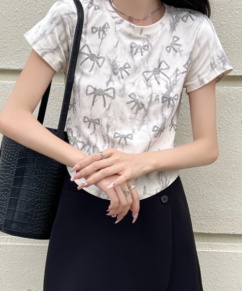Achic(アシック)の「トップス(Tシャツ/カットソー・レディース・オフホワイト/アイボリー/ダークベージュ・M)」の9枚目の写真