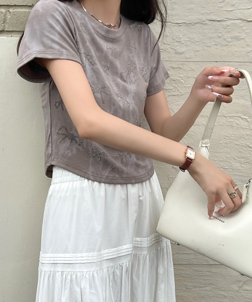 Achic(アシック)の「トップス(Tシャツ/カットソー・レディース・オフホワイト/アイボリー/ダークベージュ・M)」の12枚目の写真