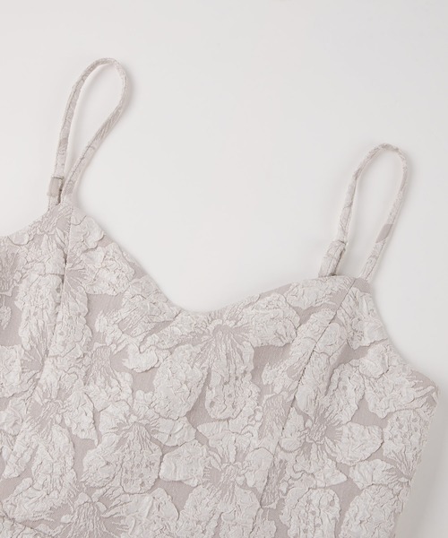 SAISON DE PAPILLON（セゾンドパピヨン）の「ジャガード生地バックスリットキャミワンピース（ワンピース・レディース・グレー/ブラック/ダークブラウン・S/M/L）」の21枚目の写真