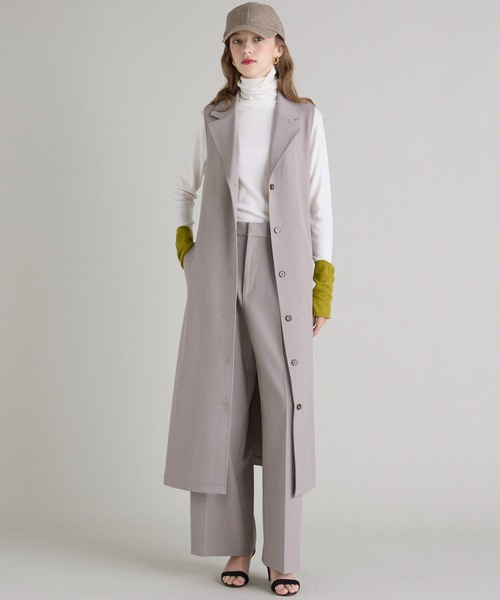 INED CLARO（イネドクラロ）の「TRストレッチジレワンピース【セットアップ対応】（ワンピース・レディース・ネイビー/ブラウン/サンドグレー・フリー）」の19枚目の写真