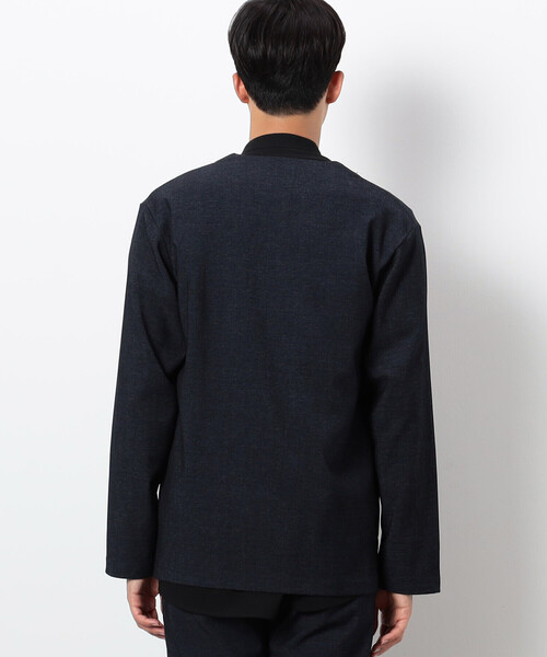 COMME CA ISM(コムサイズム)の「【セットアップ対応】 デニムライクジャージー ノーカラー ジャケット(ノーカラージャケット・メンズ・グレー/ネイビー・SMALL/MEDIUM/LARGE)」の16枚目の写真