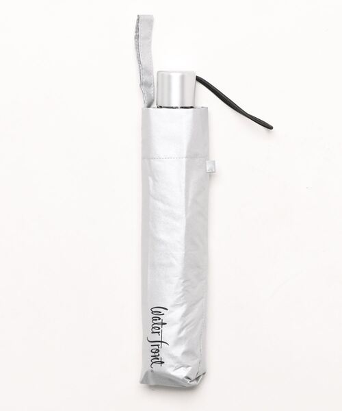 Waterfront（ウォーターフロント）の「銀行員の日傘 UVカット率99.9%以上【Waterfront】（折りたたみ傘・レディース・シルバー・F）」の2枚目の写真