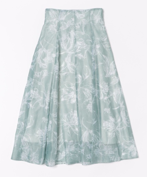 SWINGLE（スウィングル）の「オリジナルシアースモーキーフラワーフレアスカート（スカート・レディース・グリーン系その他/ブルー系その他/レッド系その他・FREE/X-SMALL）」の12枚目の写真