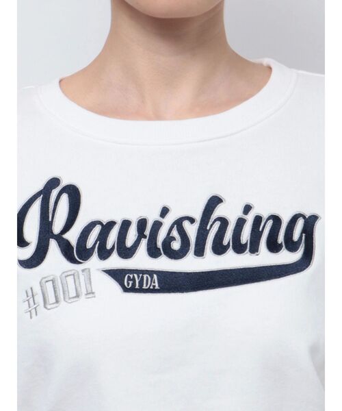 GYDA（ジェイダ）の「Ravishingショートスウェットプルオーバー（スウェット・レディース・オフホワイト/ブラック/ピンク・FREE）」の11枚目の写真